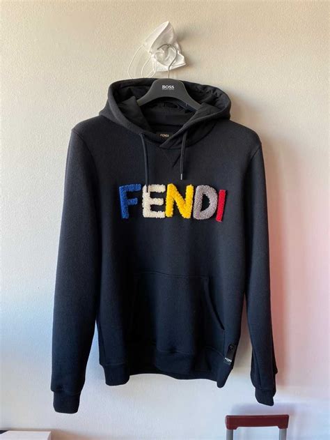 fendi logo hoodie replica|fendi hoodie price.